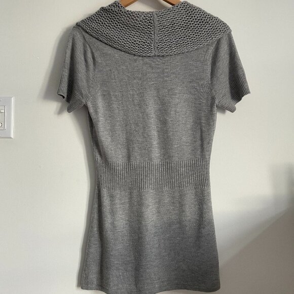 Vintage Smart Set Cowl Neck Knit Tunic Top Short Sleeve - Picture 7 of 10